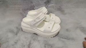 DÉP SANDAL ĐẾ XUỒNG 8CM CHỐNG HÔI CHÂN CROCS MEGA CRUSH CHO NỮ Giày Crocs Cho Nữ Thoáng Khí Giày Cao Gót Không Chứa Da - Lazada