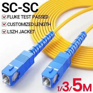 Simplex Single Mode SC To SC Fiber Network Jumper Cord Optical Patch Cable Bend Insensitive Fiber Optic Soft Wire 1M/2M/3M