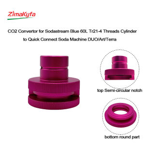 CO2 Convertor Adapter for Sodastream Blue 60L Tr21-4 Threads Cylinder to Quick Connect Soda Machine DUO/Art/Terra/Crystal 3.0