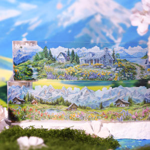 Decorative PET Tape for Scrapbooking And Photo Frame Decoration Small Town Wild Series Adhesive Tape for Daily Life Decoration