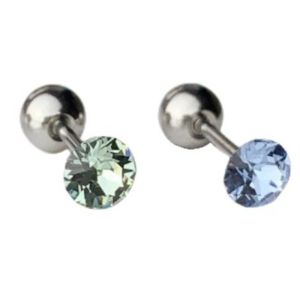 Cute Unique Single Diamond Colorful Fresh Secret Various Colors Small Diamonds Ear Bone Pins Unique Ear Jewelry Earrings