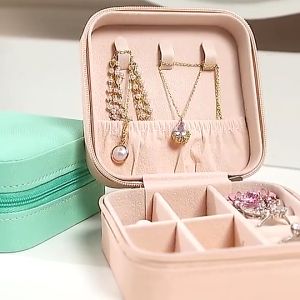 Hộp đựng trang sức du lịch JYoohome có ngăn tiện lợi
