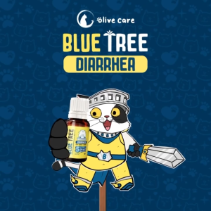 Olive Care Vitamin Obat Kucing BLUE TREE Diarrhea (Diare) dengan 5 Lapis Perlindungan Usus kandungan Probiotik Prebiotik Oralit & Antimikroba Alami untuk Diare Akut Pup Lembek/Cair Iritasi Usus Dehidrasi Bakteri Virus Kesehatan Pencernaan