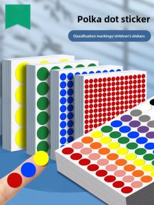 Colorful round Dot Stickers Handwritten Numbering Non-Drying Adhesive round Label Paper Large Size Red Small round Stickers