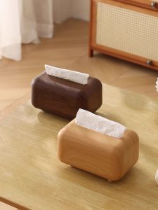 Hộp Đựng Khăn Giấy Để Bàn Phong Cách Retro Hộp Đựng Khăn Giấy Wood Grain Thiết Kế Hộp Đựng Khăn Ăn Để Bàn Hộp Đựng Khăn Giấy Trang Trí Nhà Sáng Tạo
