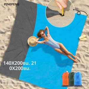 เสื่อชายหาดกันน้ําและกันทราย เหมาะสําหรับผู้ใหญ่ 3 คน - เสื่อปิกนิกกลางแจ้ง เหมาะสําหรับการเดินทาง ตั้งแคมป์ และเดินป่า