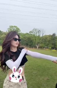 Ống Tay Chống Nắng Co Giãn Mềm Mịn Vải Mát Lạnh Găng Tay Chống Tia UV Cho Nam Nữ Đi Nắng