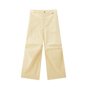 PEACEBIRD | High Waist Loose Wide Leg Work Cargo Trousers