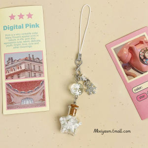 Handmade Korean Style Phone Strap Chain Wish Bottle Earphone Cover Lanyard Jewelry Phone Chain High-End Design Bead Decoration Keychain