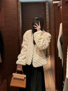 Modern Home 2025 Winter Short Mink Fur Eco-friendly Leather Coat Womens Fur Integrated High-grade Atmosphere Coat