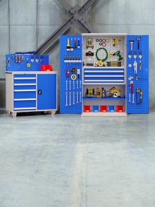 Thickened Heavy Duty Tool Cabinet Iron Sheet Cabinet with Lock Drawers Mobile Tool Car Workbench Portable Small Pushcart