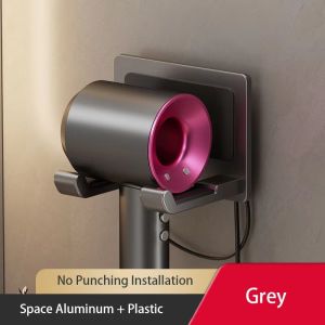 Bathroom Punch-free Hair Dryer Storage Rack Washroom Wall-mounted Wall Organizer Multi-functional Hair Dryer Shelf