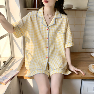 MiiOW | Bộ Đồ Ngủ Tay Ngắn Hình Hoạt Hình Dễ Thương Cho Mùa Hè Nữ