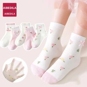 AIBEDILA | AIBEDILA 5 Đôi Tất Cotton Đến Mắt Cá Chân Cho Bé Gái Họa Tiết Thỏ Dễ Thương Mềm Mại Thoáng Khí Co Giãn Tất Cho Bé Tập Đi Bé Gái 1-12 Tuổi