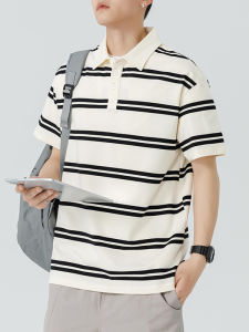 Áo Thun Polo Nam Tay Ngắn Mùa Xuân Hè Mới in Chữ Lụa Cotton Cổ Bẻ Thường Ngày Thoáng Khí Thoải Mái Hợp Thời Trang