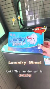 Natural Freshness No Residue Laundry Sheets (60ct):Hypoallergenic for Sensitive Skin & Babies