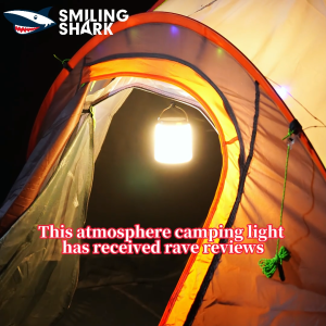 SMILING SHARK LY8312 LED Camping Light 3Mode Warm Light Solar Energy Type-c Rechargeable Camping Lamp Waterproof Outdoor Camping Lighting