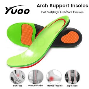 YUOO 1 Pair Arch Foot Pad X/O Type Leg Correction Orthopedic Insoles Arch Support Sports Shoes Flat Feet Foot Insert