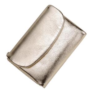 SIFULUN | Deluxe Gold Leather Compact Zip Wallet