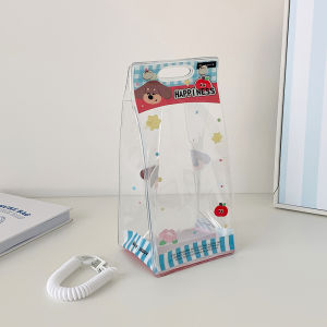 Strawberry and Apple Pattern Transparent Storage Bag 10-15cm