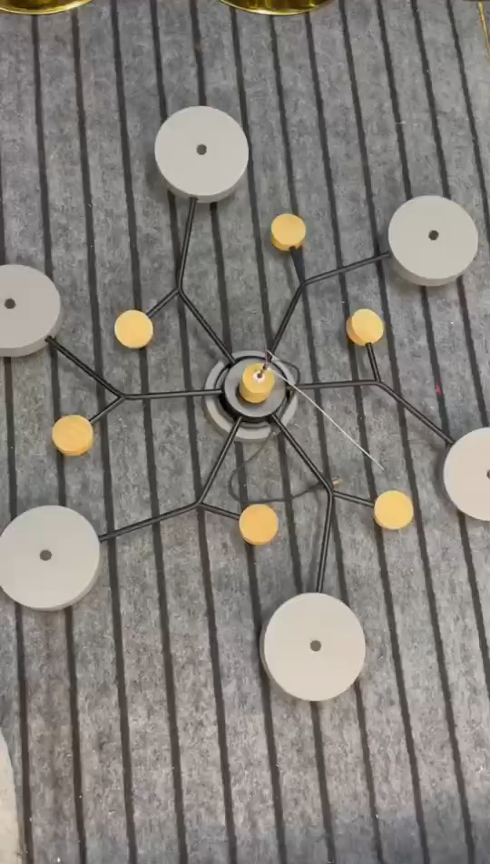 Bedroom Chandelier Ceiling Light For Living Room LED Tri Color Macaron Wooden Frame Light Library