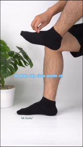 Vớ cổ ngắn nam nữ Mr.Socks chất liệu cotton trơn thiết kế êm chân hút ẩm thoáng khí đa năng - GOM-KLB-TRONNGAN-1DOI