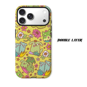BILIBILI | Cactus Petal Cartoon Phone Case for iPhone 18 17 16 15 14 13 12 11 Air Pro Max Plus Double-layer Cover