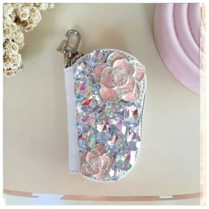 Dompet kunci mobil/motor crystal rose bling bling