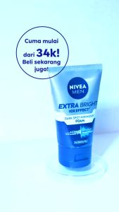 NIVEA MEN Facial Foam Extra Bright Dark Spot Minimizer 100ml/50ml - Mencerahkan menyamarkan noda hitam