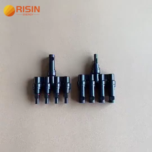Risin 4 TO 1 T Branch SOLAR PV Connector MC4 Manufactuers IP67 PV SOLAR PV Connector Used For Solar Cable 2.5/4/6 mm