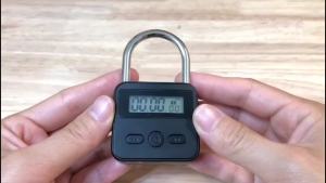 Timer Padlock LCD HD Display Add Backlight Zinc Alloy 99 Hours Max Timing Super Long Standby Anti-addiction Electronic Lock