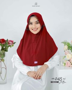 Hijab Jilbab Bergo Serut Arrafi Terbaru | Arrafi Ar 045 std Garis Stella | Jilbab Daily Wanita Dewasa Polos Ped Antem