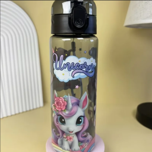 700ml BPA-Free Cute Unicorn Water Bottle Cute & Durable Space Cup Portable Water Bottle Flip Cup With Handle