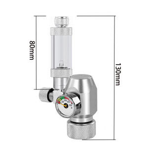 ZRDR | Aquarium DIYCO2 Regulator W21.8/CGA320/G3-4/G5-8/TR21/3-8unf Gas Cylinder Nut Docking Type Fish Tank CO2 Pressure Reducing Valve