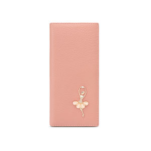 Thanh Lịch Ví Dài Da Ví Đựng Thẻ Ly Hợp Cao Cấp Dành Cho Nữ Túi Xách Nữ Dễ Thương Phong Cách Nữ Áo Lớp Da Bò