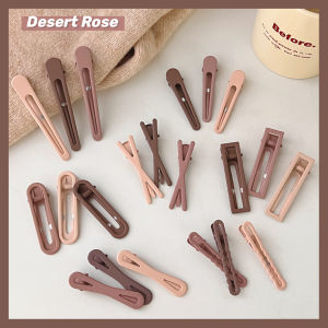 กิ๊บติดผมแบบไม่มีรอย Tengyi สำหรับผู้หญิง สีกาแฟ ทรงหน้าม้า กิ๊บติดผมแบบเรียบหรู ระบายผมได้อย่างสม่ำเสมอ