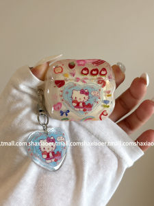 Cute Heart HelloKitty Cat Airpods pro 3 Case New 4th Generation Wireless Bluetooth Earphone Protective Cover Second Generation Apple Airpods pro