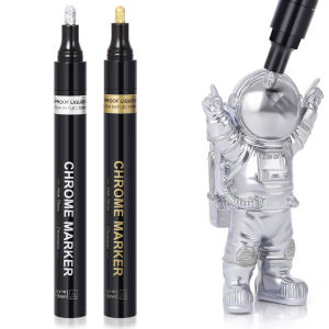 Bút Đánh Dấu Gương Chrome 2mm Sơn Phản Quang DIY Dùng Cho Trang Trí Xe Hơi Thủ Công Mỹ Nghệ Màu Bạc Bán Lẻ Từng Cây