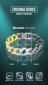 Emrys Premium Bracelet REX ZIRCONIA gelang rantai Pria Wanita