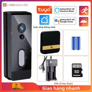 Camera Chuông Cửa Ngoài Trời Tuya WiFi 1080P Video Không Dây Chống Nước IP65 Tương Thích Với Nhà Thông Minh Alexa Google Dành Cho Căn Hộ