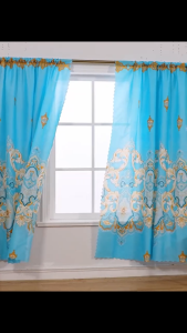 Elegant Curtain Orange Black Sale for Windows Door Bedroom Living Room Home Decors Kurtina Curtains Window Treatment 85x190cm 1PC COD