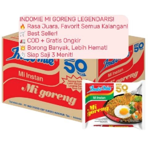 Indomie Mi Goreng Instan Karton 1 Dus - Mi Goreng Indomie