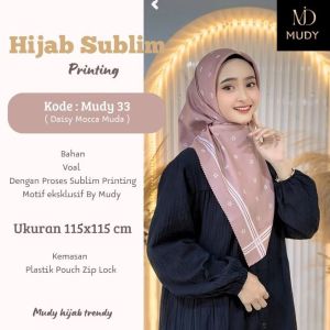 WDY-MUDY// JILBAB SEGIEMPAT VOAL SUBLIM PRINTING DAISY
