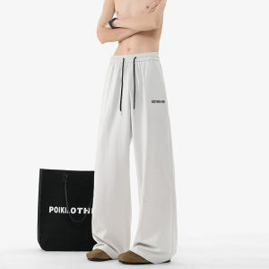 Quần Dài Ống Rộng Thể Thao Mùa Hè Cho Nam Quần Dài Ống Đứng Rộng Rãi Bằng Lụa Băng Quần Dài Thường Ngày Cỡ Lớn Phong Cách Nhật Bản