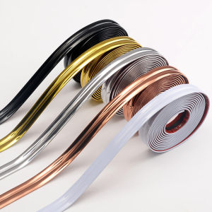 Self-Adhesive Wall Decorative Strip Metal Beautifying Sealing Door Window Edge Wallpaper Waterproof Coving Moulding Profile