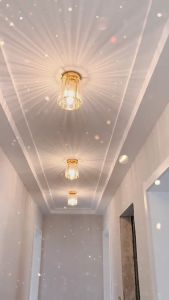 【DARA】Modern led crystal lamp Hallway chandelier ceiling light bedroom stairs corridor celing lamp