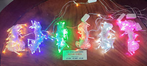 Dây đèn LED màu dài 8 mét với 36 bóng LED các màu Trắng Vàng nắng Xanh lá cây Xanh dương Hồng phấn đỏ nhạt