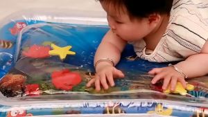**Malaysia Seller** Baby Water Play Mat Inflatable Activity Center Promoting Baby Motor and Sensory Development Baby Slapped