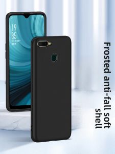 Henyou | Oppo A7 Silicone Case Matte Finish Anti Slip Full Lens Coverage Protective Shell For Men And Women Creative Personality High End Feel