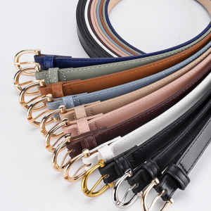 Fashionable Casual Womens Belt Versatile Stylish Skinny Leather Belt for Jeans And Clothing Matching Alloy Buckle Waistband